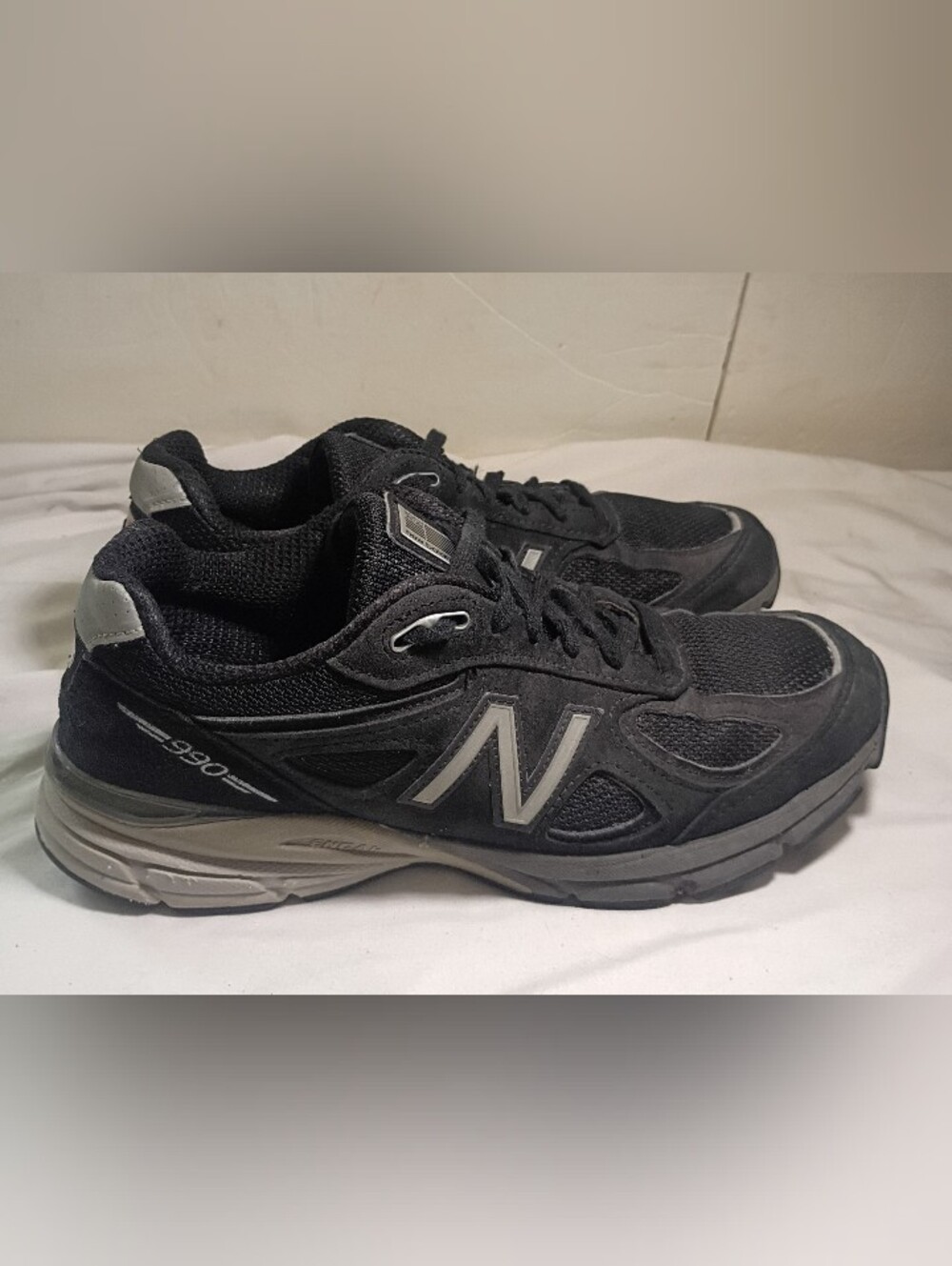 New Balance Women's 990v4 Made in USA "Black Silver" (W990BK4) — Size 9.5 B